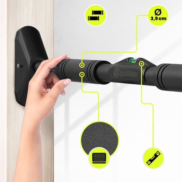 Justerbar pull-up stang 70–100 cm HyperMotion sort 200 kg