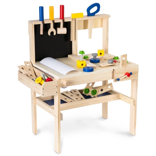 DIY-sæt af træ XXL - 75 dele + værktøjsbælte