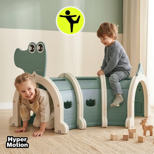 HyperMotion Glad Krokodil lektunnel för barn, 150 cm