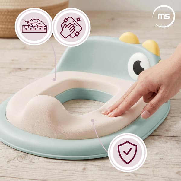 Moby-System 3-i-1 potta med toalettsits och pall – salviagrön