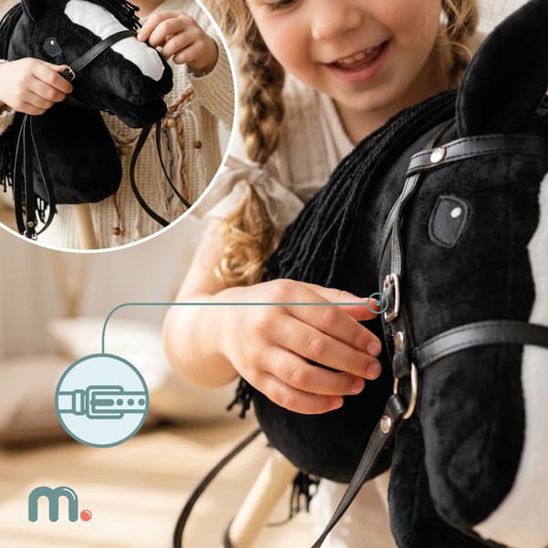 Hobby Horse kæphest til børn 68 cm sort Mamabrum