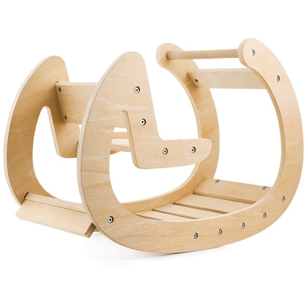 Puinen Montessori rokkari - leikkipaikka - luonnonpuinen - alkaen 12 kk