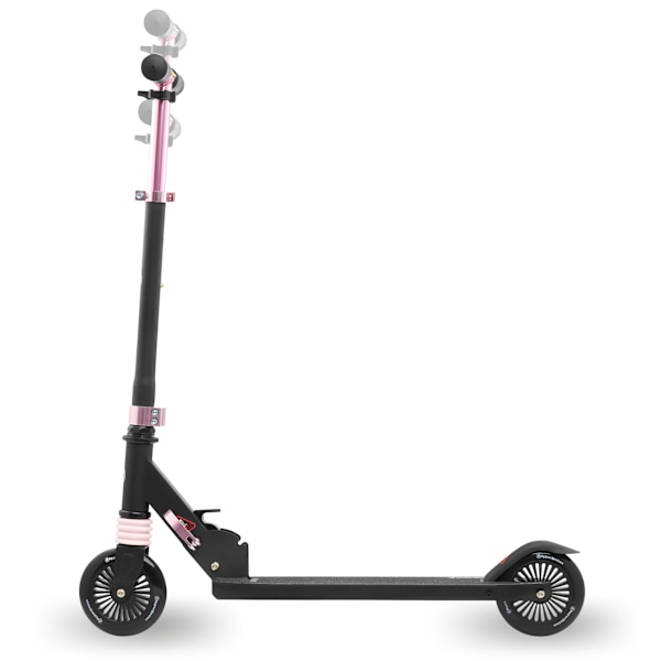 Tohjulet scooter med støddæmper WALLY 4-9 år fra HyperMotion sort-rosa