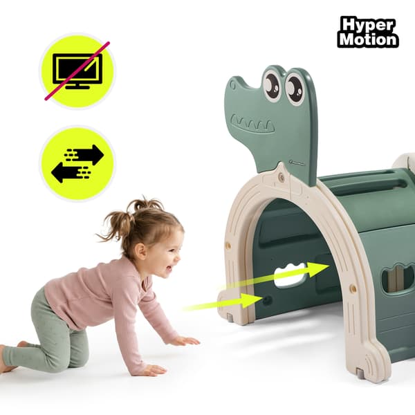 HyperMotion Glad Krokodil lektunnel för barn, 150 cm