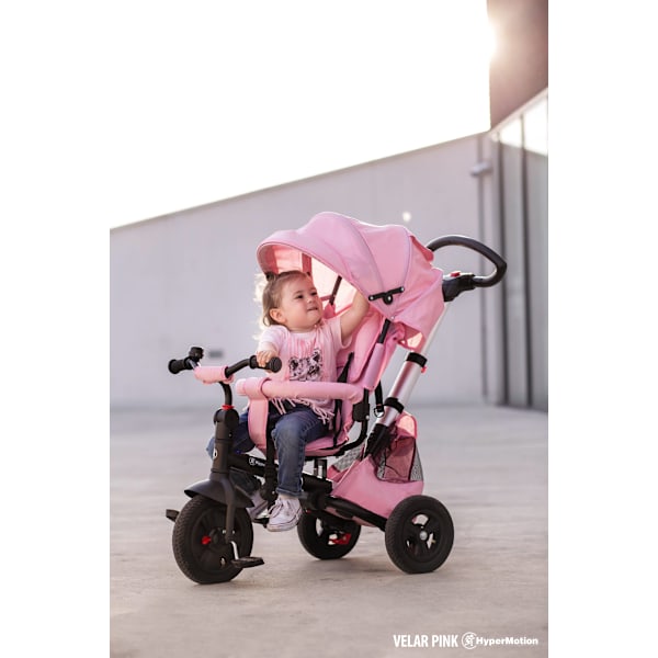 Tobi Velar trehjuling + regnfolie - rosa