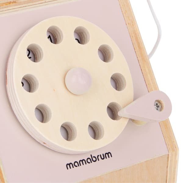 Puinen retropuhelin - pastellinpunainen
