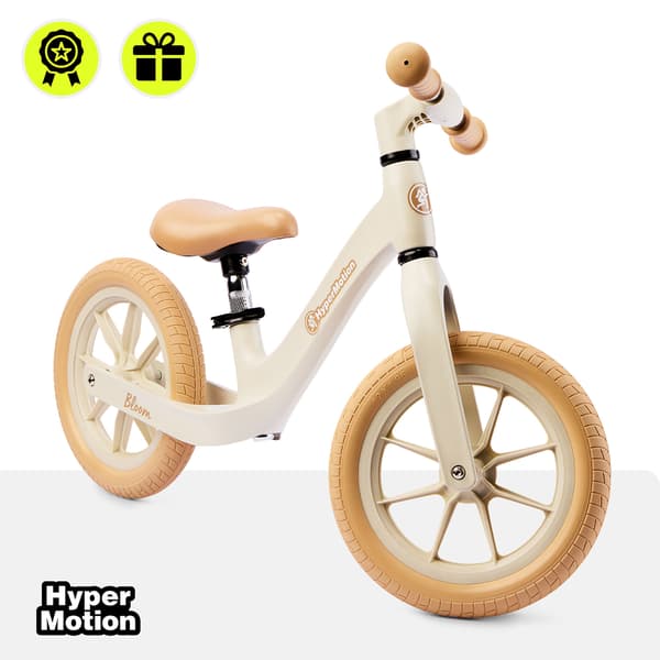 Springcykel HyperMotion Bloom 12 tum sandgrå lätt balans