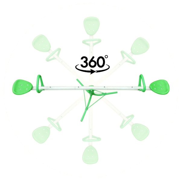 Kaksipaikkainen lasten puutarhakeinu 360° kierrolla