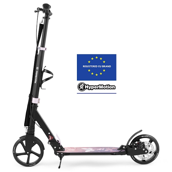 Tvåhjulig scooter för unga vuxna - med stötdämpare - HyperMotion Skyline - rosa, aluminium - 100 kg