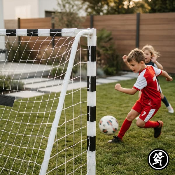 Fodboldmål HyperMotion PRO 180x120 cm hvid stål med net