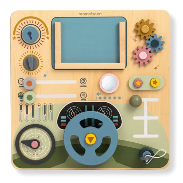 Mamabrum Montessori 2-i-1 cockpit – chauffør og pilot legetavle