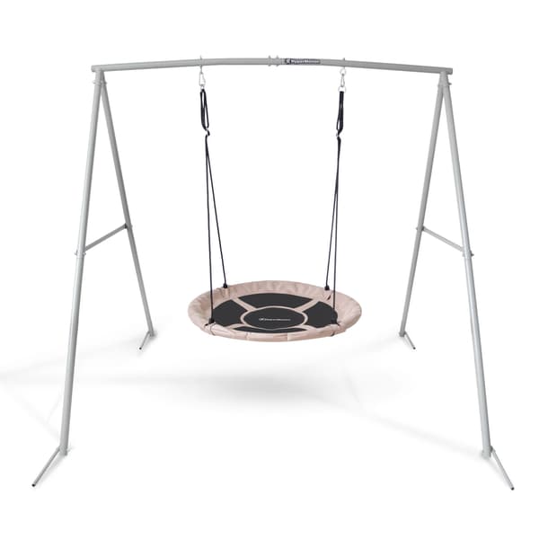 Fuglerede gynge med stativ 100 cm HyperMotion grå beige