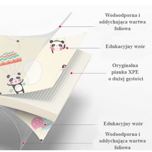 Kaksipuolinen vaahtomuovimatto XXL - rulla 2 CM (metsä ja siksak)