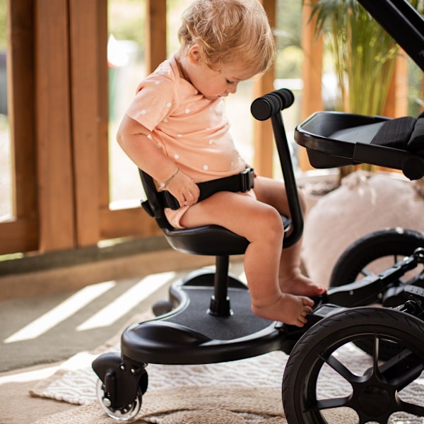 MR BUGGY rullstolsförlängning med sits - LED-hjul