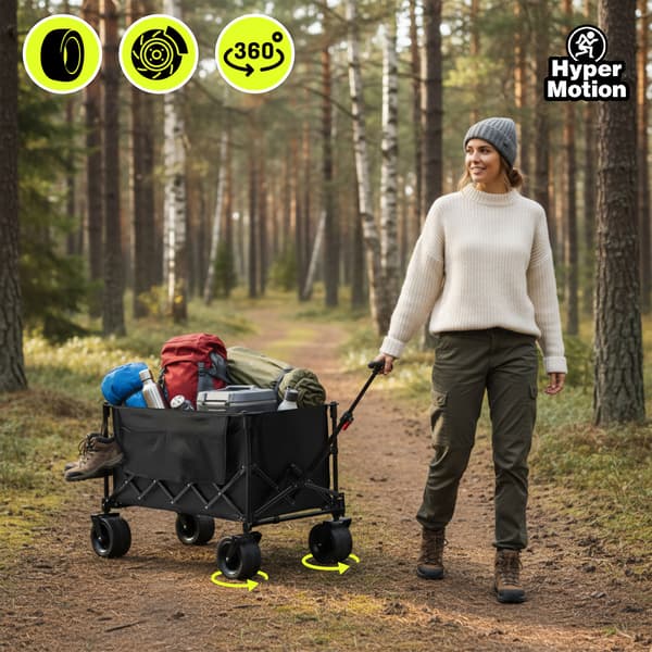 HyperMotion foldbar transportvogn 200L strand camping vogn