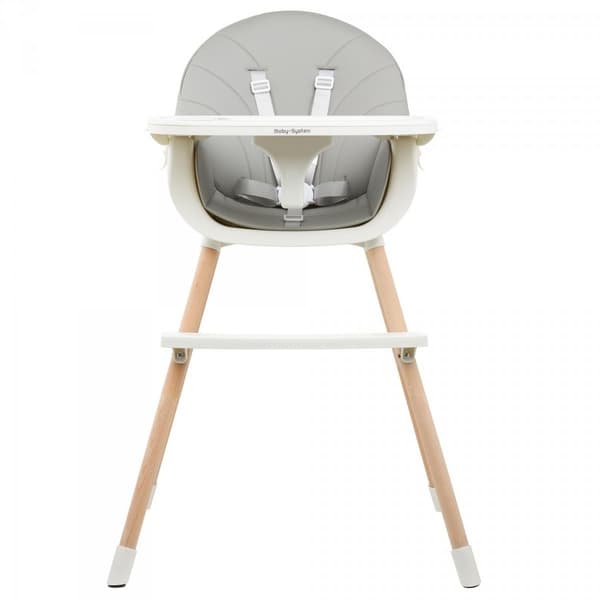 AMELIA 3-in-1 Moby-System -syöttötuoli, harmaa