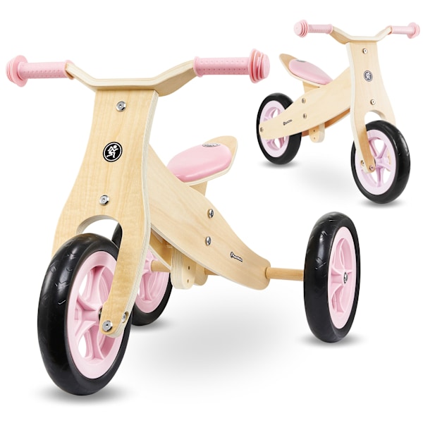 HyperMotion PERCY 2-in-1 puinen pyörä, vaaleanpunainen