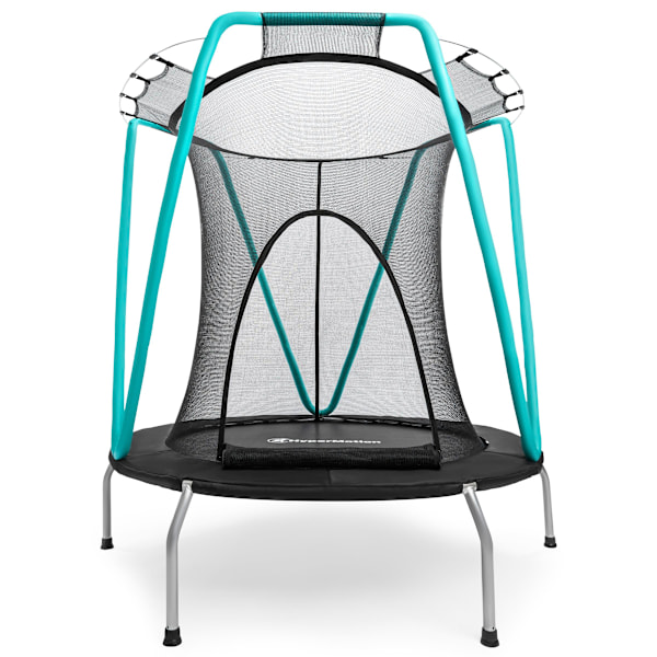 Mintstudsmatta 137cm med skyddsnät - för barn 3-8 år - för hem och trädgård 137 cm