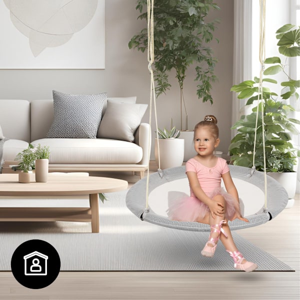 HyperMotion storkerede-gynge - 100 cm i diameter, grå farve Gray