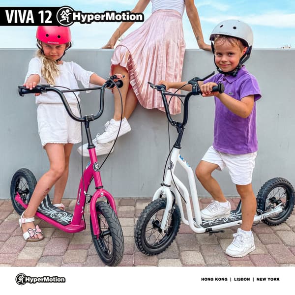 HyperMotion VIVA 12 scooter (30cm pumpade hjul) - Vit
