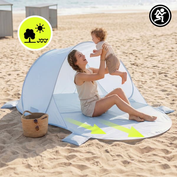 HyperMotion pop-up-rantateltta 200 × 130 × 90 cm, vaaleansininen