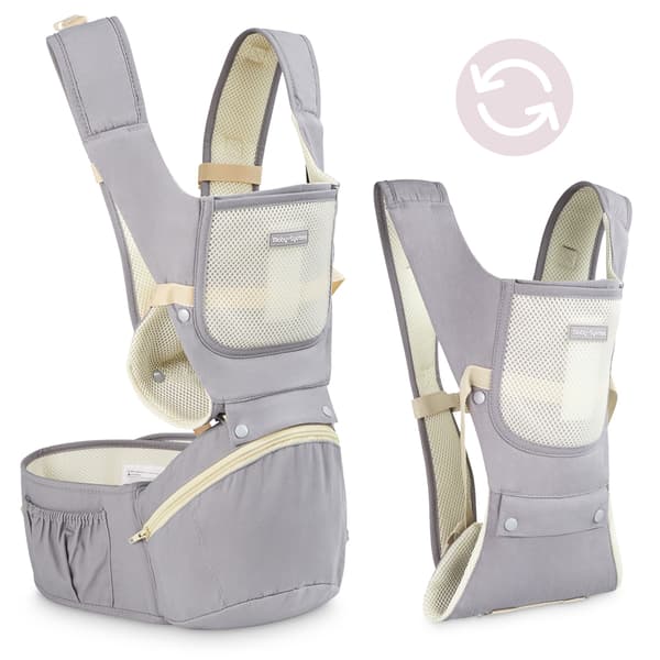 Ergonominen vauvan kantoreppu - AMY 10in1, harmaa