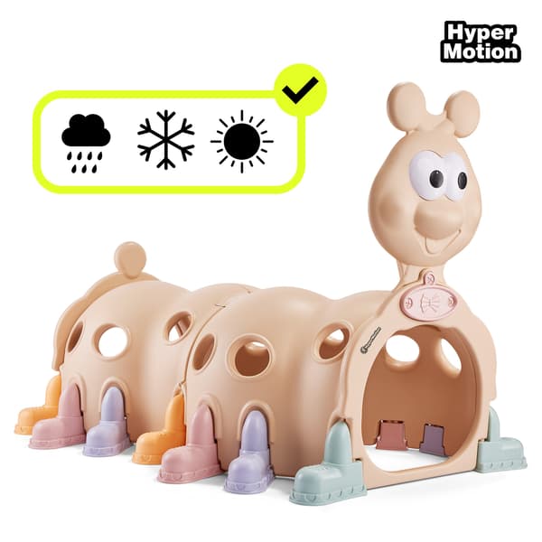 HyperMotion Legetunnel Glad Larve til hjem og have, beige