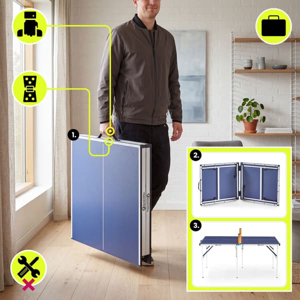 Foldbart bordtennisbord HyperMotion kompakt til børn