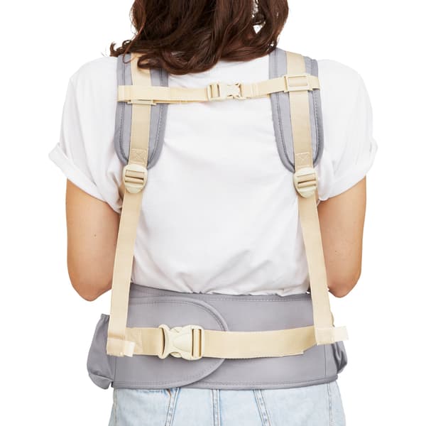 Ergonominen vauvan kantoreppu - AMY 10in1, harmaa