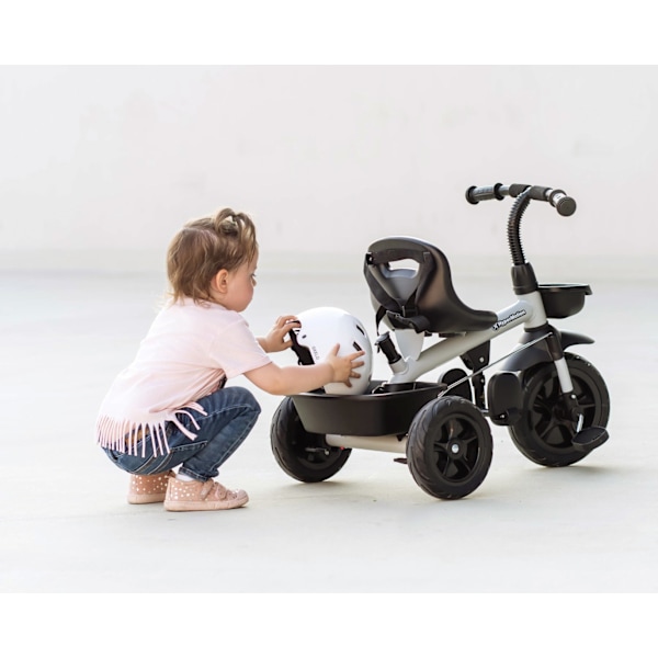 HyperMotion TOBI VECTOR trehjulet cykel - evigt oppustelige hjul + skubbebøjle. Farve: lysegrå. Gray