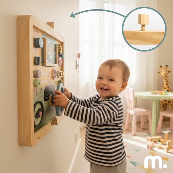 Montessori träbräda 2-i-1 – Förar- & pilotcockpit för barn