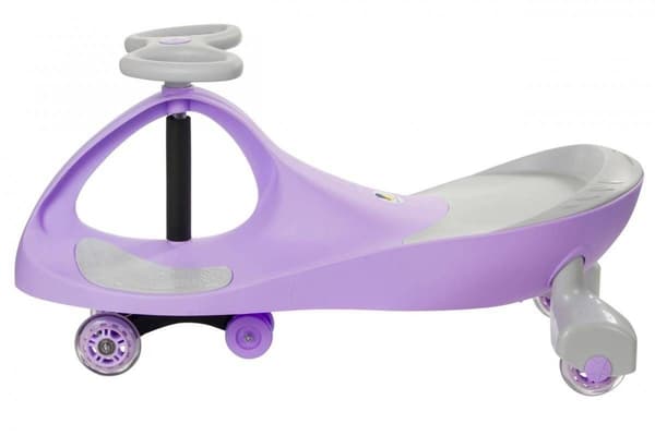 TwistCar Børnebil - Pastel Lilla Lysende Hjul!