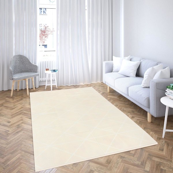 Kaksipuolinen taitettava vaahtomuovimatto 180 x 120 x 1 cm - Charming Town/Sand Beige Charming Town