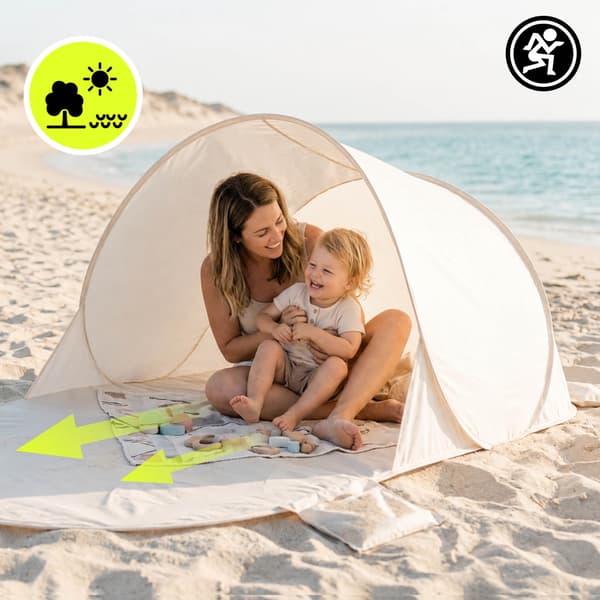 HyperMotion pop-up-rantateltta 200 × 130 × 90 cm, beige