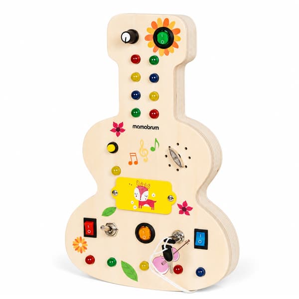 Aktivitetstavla, Mamabrum, MAM309, LED-ljus och speldosa, gitarr