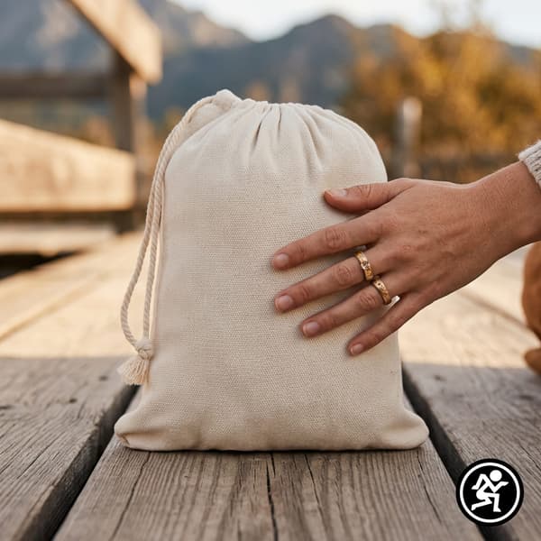 Boho-riippumatto puutarhaan – beige, suojapussilla