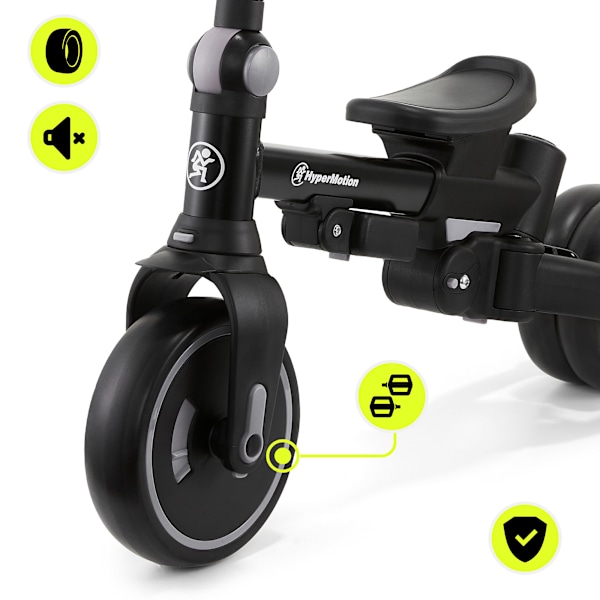 HyperMotion TOBI FOREST 8-i-1 trehjulet cykel til børn – drejeligt sæde, EVA-hjul, solskærm, foldbar, 1-5 år