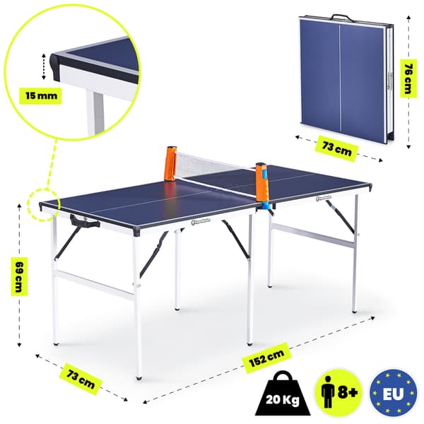 Foldbart bordtennisbord HyperMotion kompakt til børn