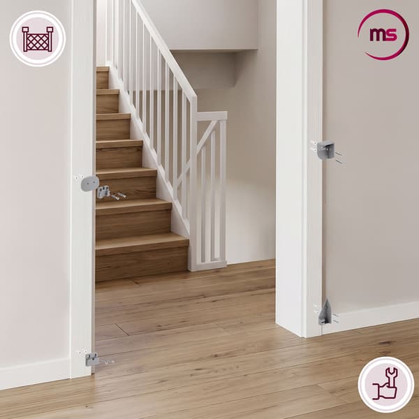 Moby-System HOMESAFE rullattava turvaportti 140 cm, harmaa