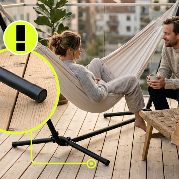 Stativ til hængekøje i stål sort | HyperMotion 110 kg