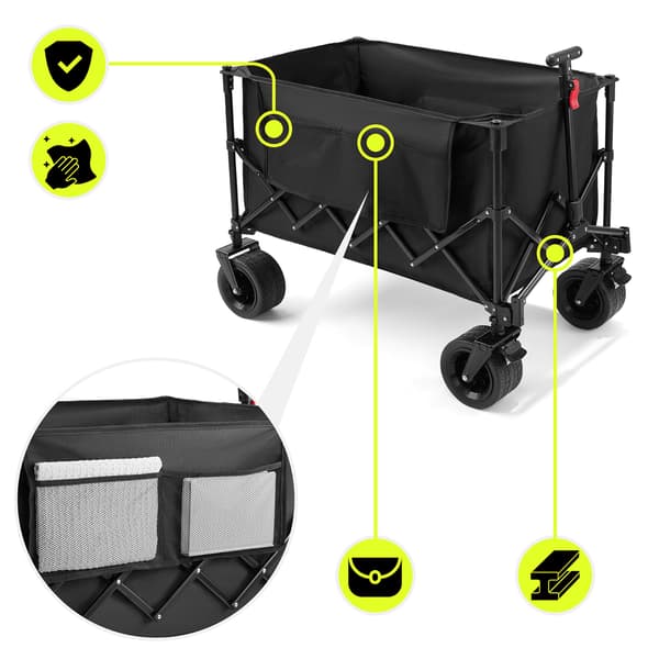 HyperMotion foldbar transportvogn 200L strand camping vogn