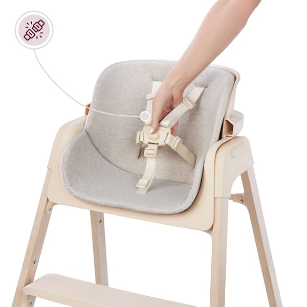 Moby-System Lumo 3-i-1 hopfällbar matstol beige