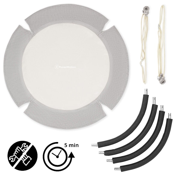 HyperMotion storkerede-gynge - 100 cm i diameter, grå farve Gray