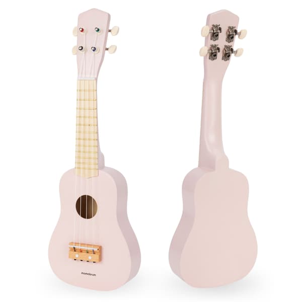 Træbørneguitar Ukulele i Rosa fra Mamabrum