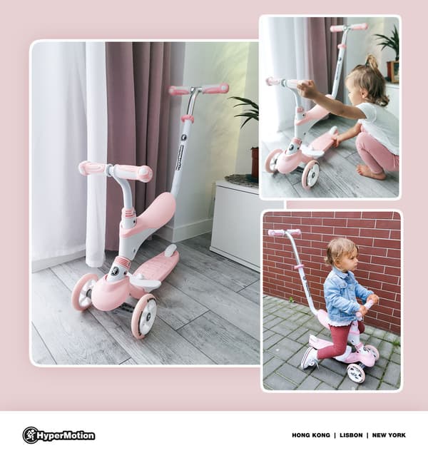 5in1 HyperMotion scooter - pink Pink