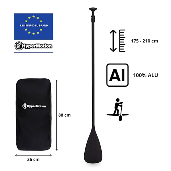 Oppustelig SUP Stand Up Paddle board 320cm med pagaj og sæde - HyperMotion WAVE BOOST 320