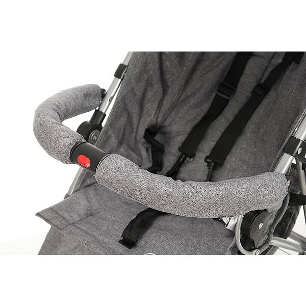 Moby-System Barton paraplyklapvogn let foldbar grå 15 kg