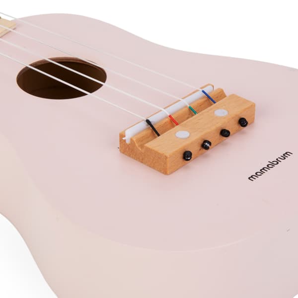 Træbørneguitar Ukulele i Rosa fra Mamabrum