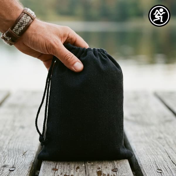Boho-riippumatto puutarhaan – harmaa, suojapussilla