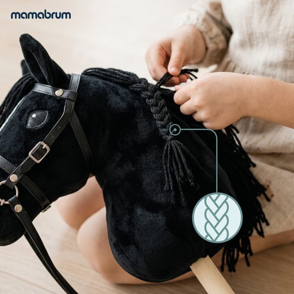 Hobby Horse kæphest til børn 68 cm sort Mamabrum